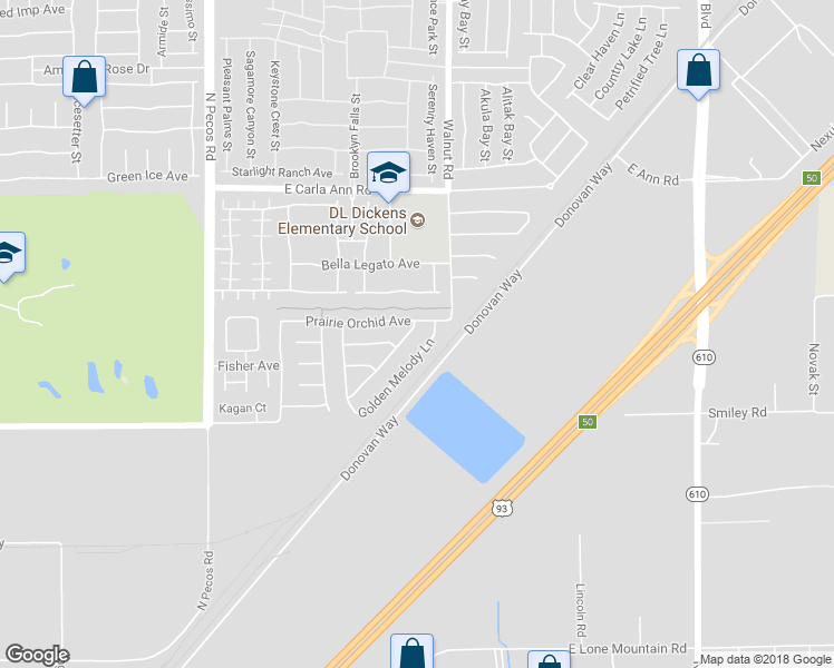 map of restaurants, bars, coffee shops, grocery stores, and more near 5356 Mountain Garland Lane in North Las Vegas