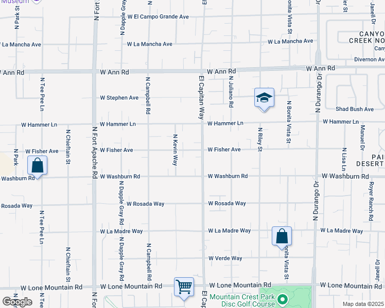 map of restaurants, bars, coffee shops, grocery stores, and more near 8871 West Fisher Avenue in Las Vegas