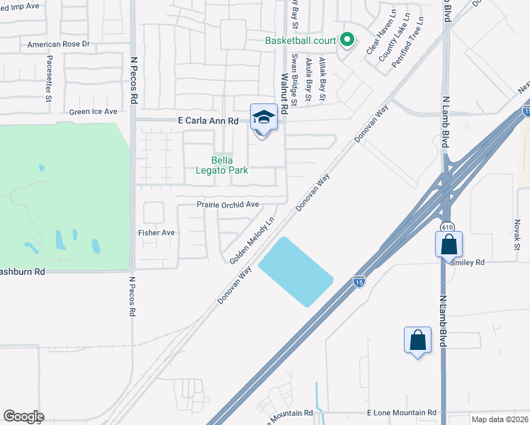 map of restaurants, bars, coffee shops, grocery stores, and more near 5356 Mountain Garland Lane in North Las Vegas