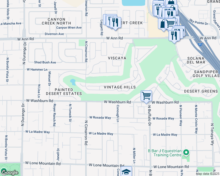 map of restaurants, bars, coffee shops, grocery stores, and more near 7829 Ben Hogan Drive in Las Vegas