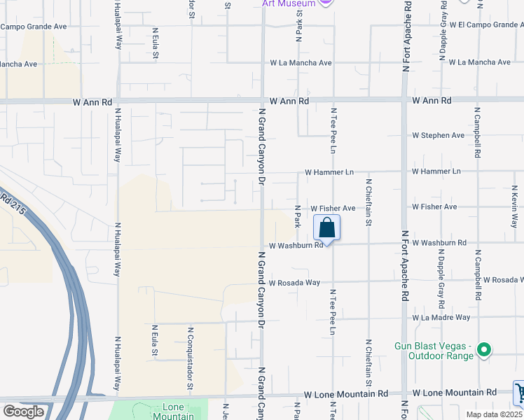 map of restaurants, bars, coffee shops, grocery stores, and more near 5201 North Grand Canyon Drive in Las Vegas