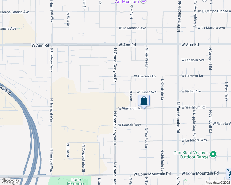 map of restaurants, bars, coffee shops, grocery stores, and more near 5201 North Grand Canyon Drive in Las Vegas