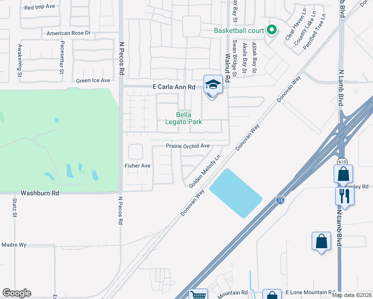map of restaurants, bars, coffee shops, grocery stores, and more near 3709 Remington Grove Avenue in North Las Vegas
