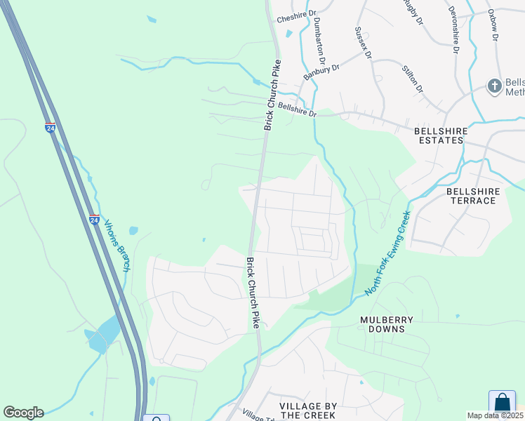 map of restaurants, bars, coffee shops, grocery stores, and more near 3551 Brick Church Pike in Nashville