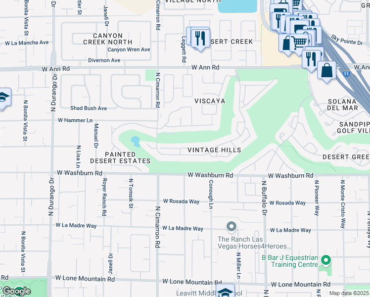 map of restaurants, bars, coffee shops, grocery stores, and more near 7856 Ben Hogan Drive in Las Vegas