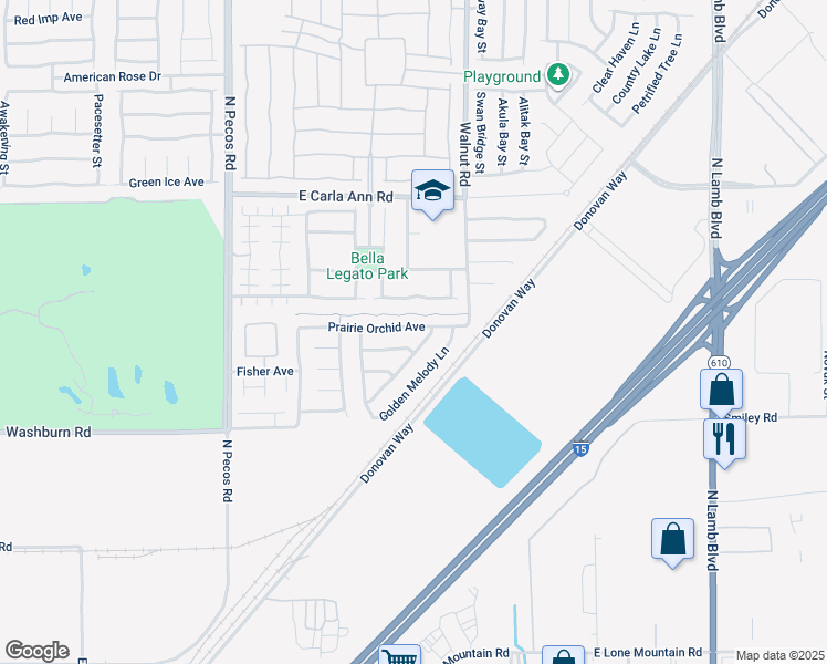 map of restaurants, bars, coffee shops, grocery stores, and more near 3787 Van Ness Avenue in North Las Vegas