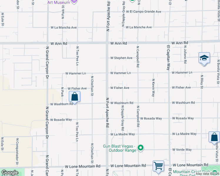map of restaurants, bars, coffee shops, grocery stores, and more near 9180 West Fisher Avenue in Las Vegas