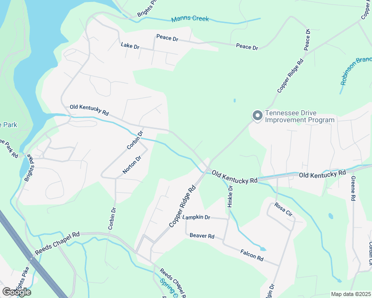 map of restaurants, bars, coffee shops, grocery stores, and more near 3454 Old Kentucky Road in Morristown