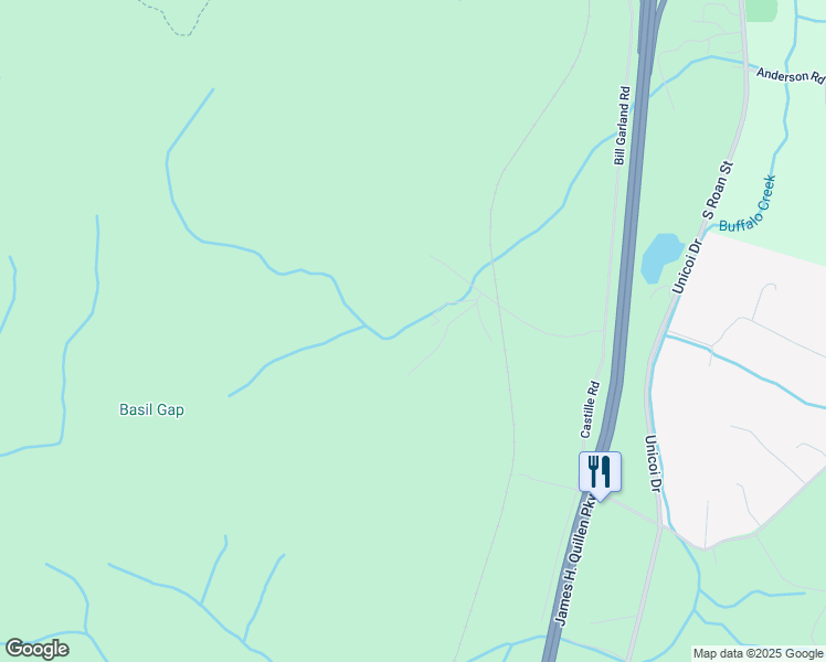 map of restaurants, bars, coffee shops, grocery stores, and more near 173 Sutphin Road in Johnson City