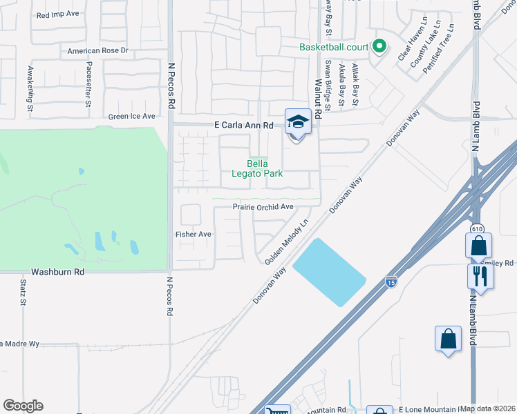 map of restaurants, bars, coffee shops, grocery stores, and more near 3709 Remington Grove Avenue in North Las Vegas