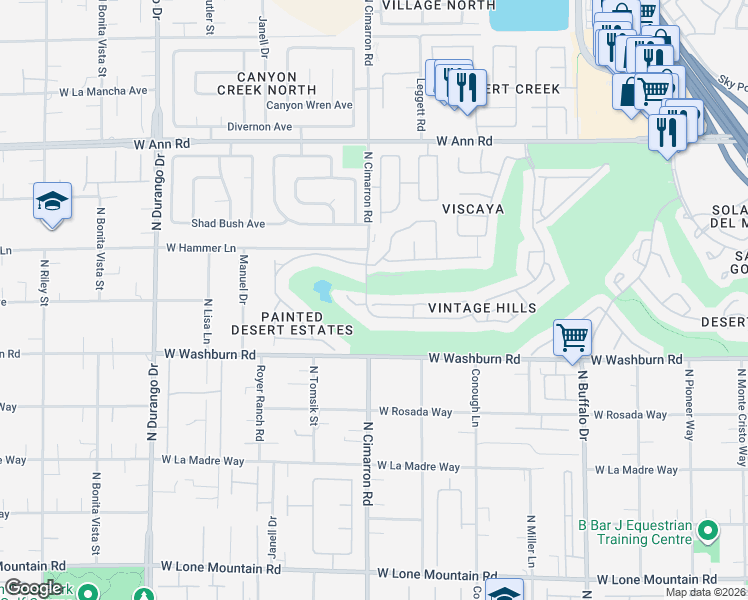 map of restaurants, bars, coffee shops, grocery stores, and more near 7928 Ben Hogan Drive in Las Vegas