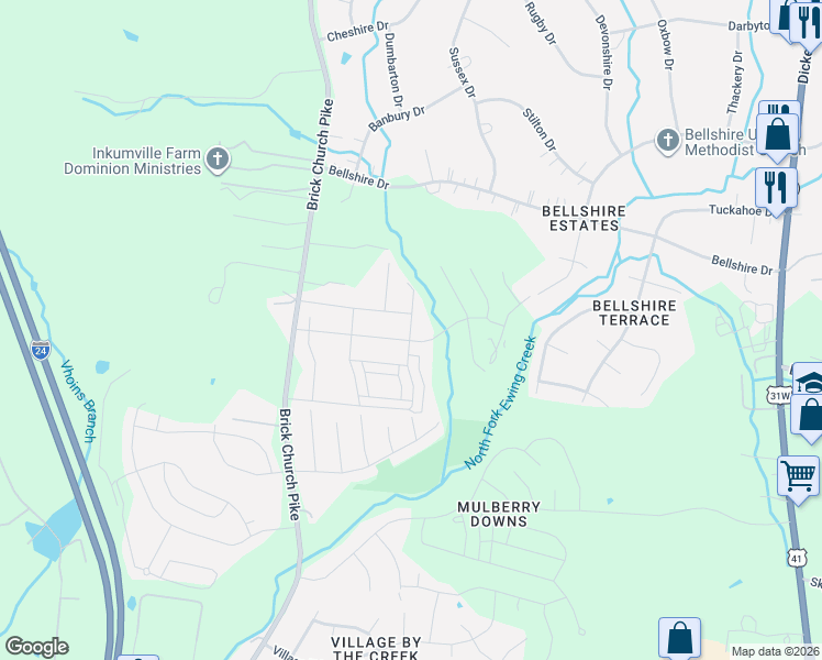 map of restaurants, bars, coffee shops, grocery stores, and more near 1430 Havenbrook Drive in Nashville