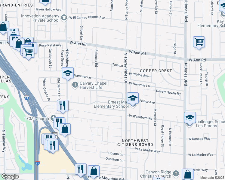 map of restaurants, bars, coffee shops, grocery stores, and more near 6420 Break Point Avenue in Las Vegas