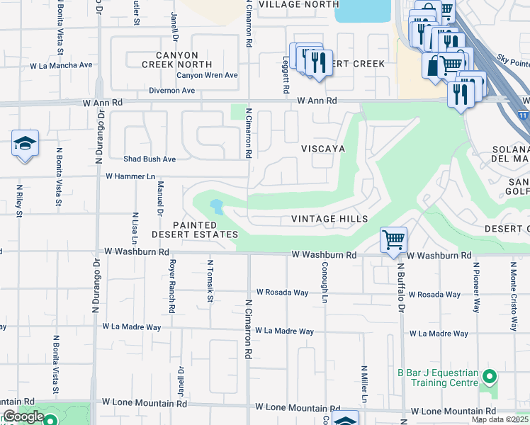 map of restaurants, bars, coffee shops, grocery stores, and more near 7920 Ben Hogan Drive in Las Vegas