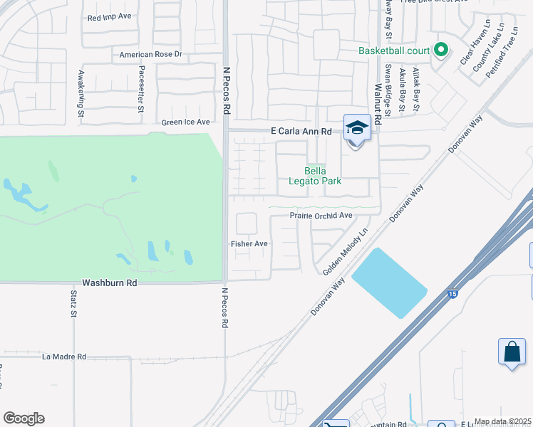 map of restaurants, bars, coffee shops, grocery stores, and more near 5333 Spicebush Street in North Las Vegas