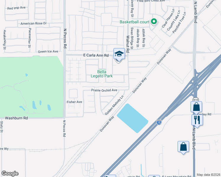 map of restaurants, bars, coffee shops, grocery stores, and more near 3787 Van Ness Avenue in North Las Vegas