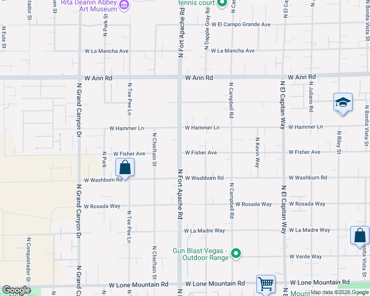 map of restaurants, bars, coffee shops, grocery stores, and more near 9180 West Fisher Avenue in Las Vegas
