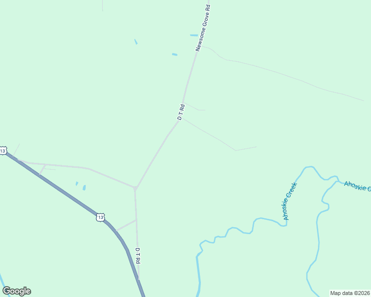 map of restaurants, bars, coffee shops, grocery stores, and more near 249 D T Road in Ahoskie