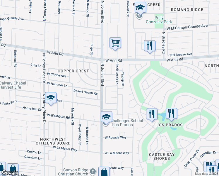 map of restaurants, bars, coffee shops, grocery stores, and more near 5909 April Lane in Las Vegas