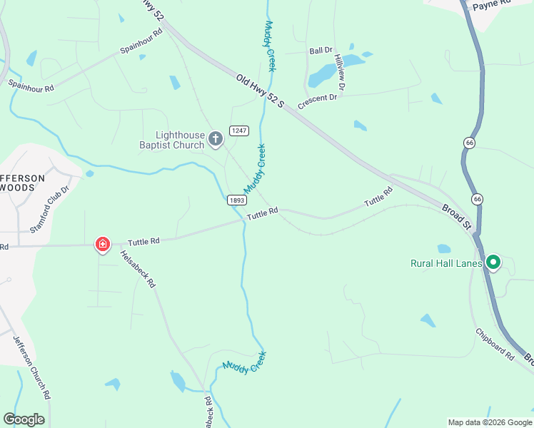 map of restaurants, bars, coffee shops, grocery stores, and more near 9460 North Fifty Two Highway in Rural Hall