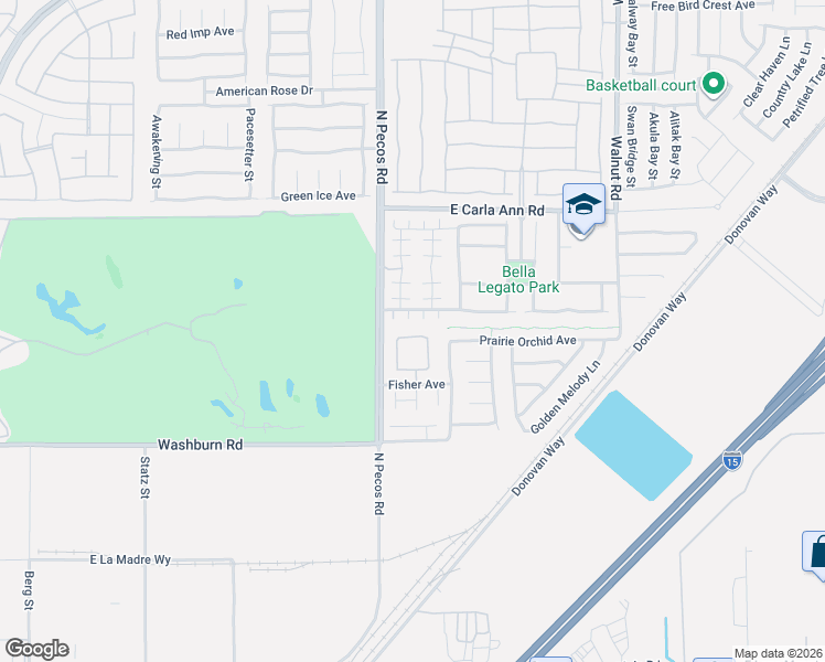 map of restaurants, bars, coffee shops, grocery stores, and more near 5408 Speranza Del Sol Court in North Las Vegas