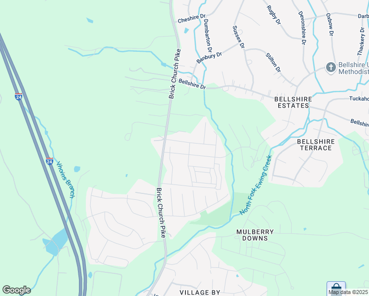 map of restaurants, bars, coffee shops, grocery stores, and more near 1528 Brick Drive in Nashville