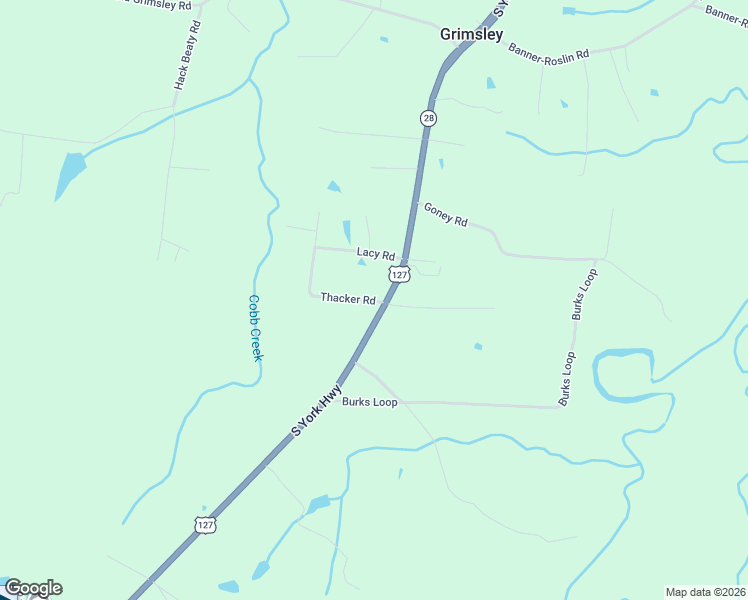 map of restaurants, bars, coffee shops, grocery stores, and more near 5268 South York Highway in Grimsley