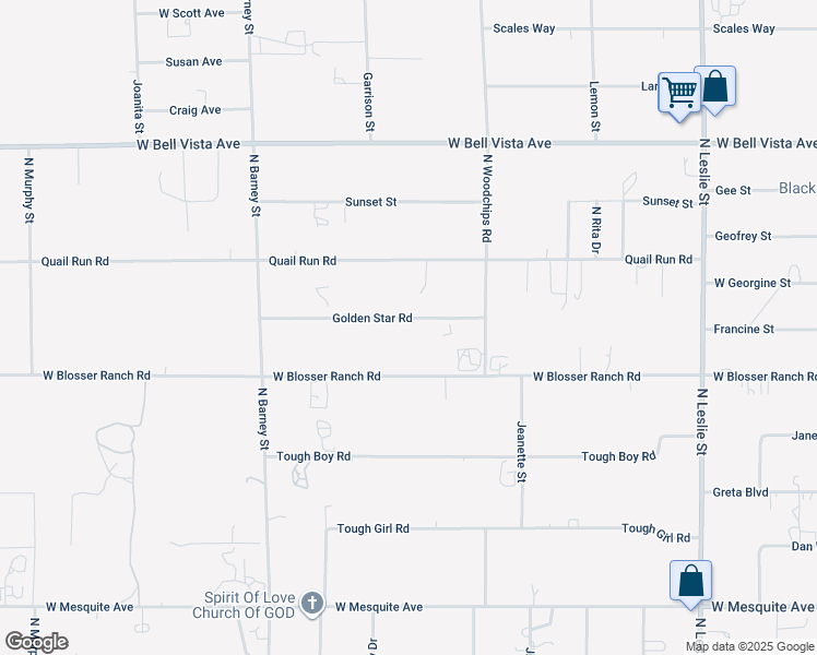 map of restaurants, bars, coffee shops, grocery stores, and more near 2681 Golden Star Road in Pahrump