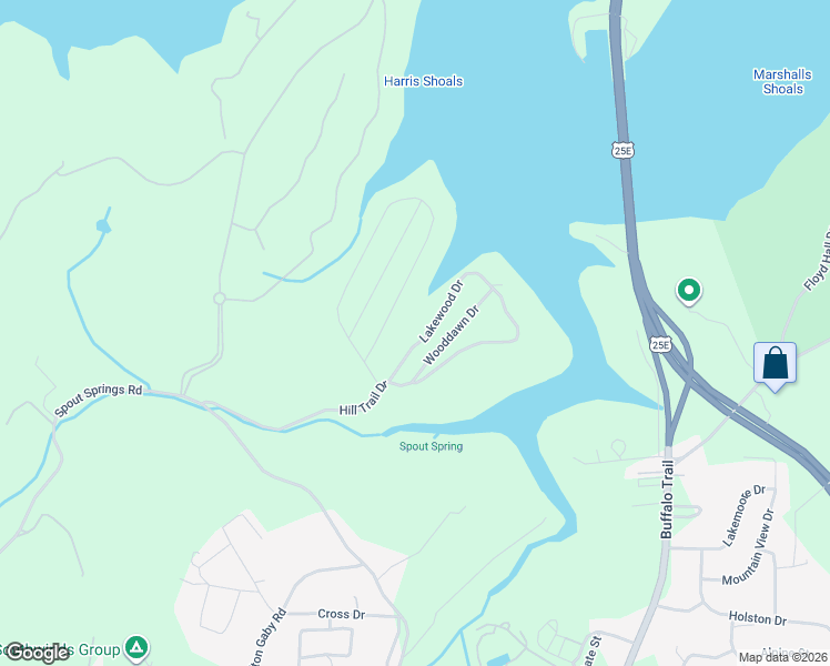 map of restaurants, bars, coffee shops, grocery stores, and more near 1864 Lakewood Drive in Morristown