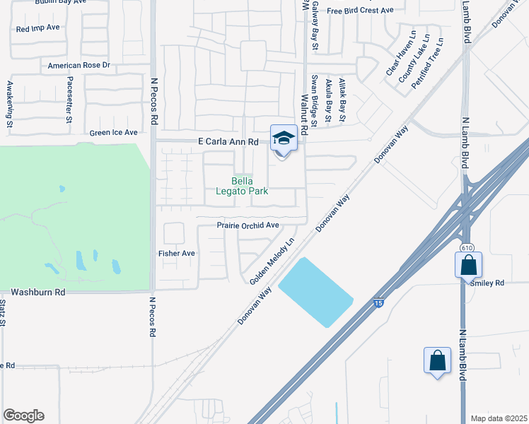 map of restaurants, bars, coffee shops, grocery stores, and more near 3787 Van Ness Avenue in North Las Vegas