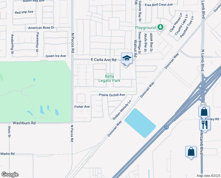 map of restaurants, bars, coffee shops, grocery stores, and more near 3751 Van Ness Avenue in North Las Vegas