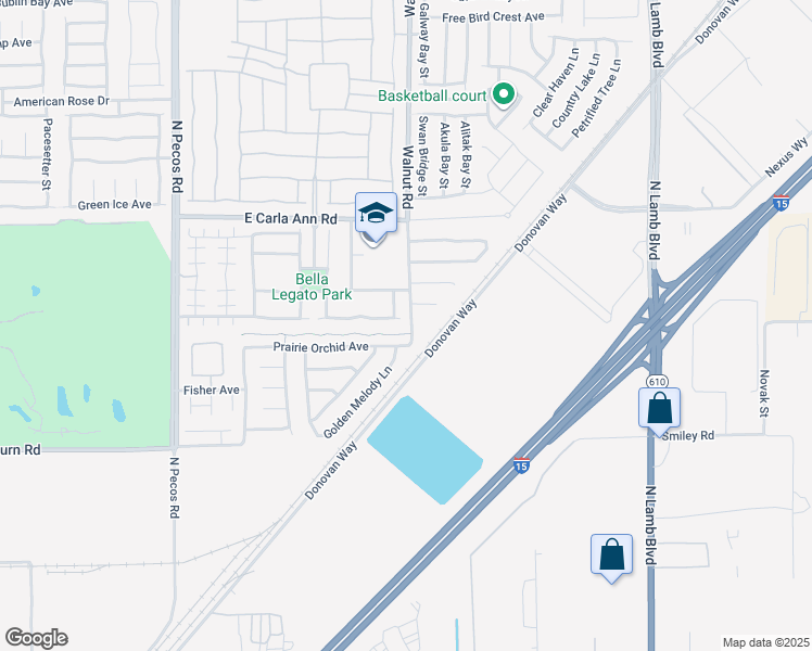 map of restaurants, bars, coffee shops, grocery stores, and more near 3865 Van Ness Avenue in North Las Vegas