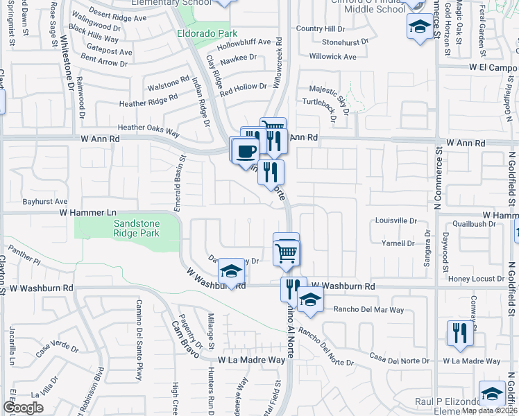 map of restaurants, bars, coffee shops, grocery stores, and more near 907 Jason Alexander Avenue in North Las Vegas