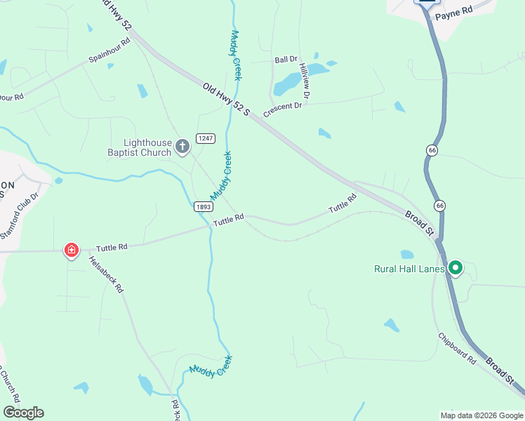 map of restaurants, bars, coffee shops, grocery stores, and more near 343 Tuttle Road in Rural Hall