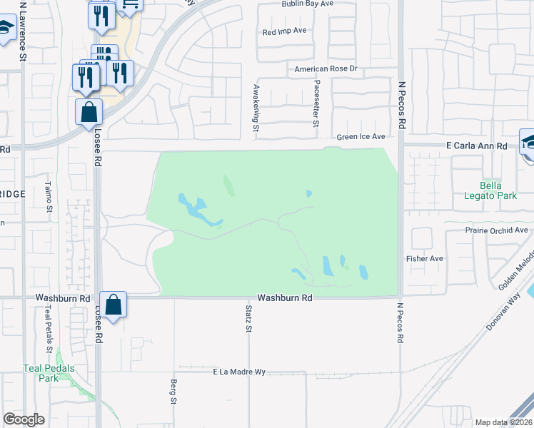 map of restaurants, bars, coffee shops, grocery stores, and more near in North Las Vegas
