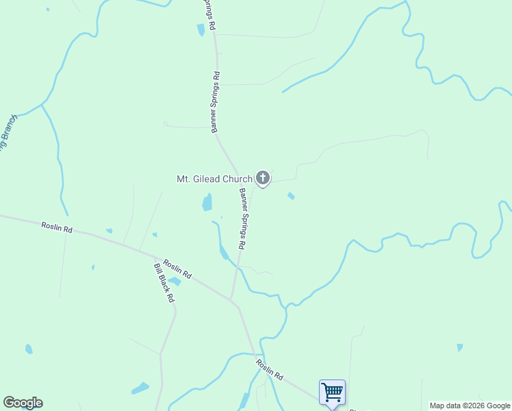 map of restaurants, bars, coffee shops, grocery stores, and more near 3179 Banner Springs Road in Jamestown