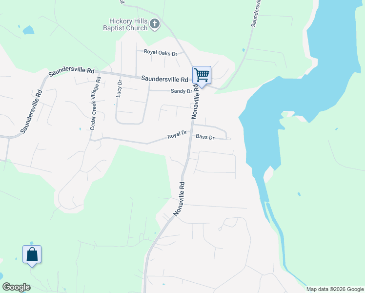 map of restaurants, bars, coffee shops, grocery stores, and more near 1001 Waters Edge Circle in Mt. Juliet