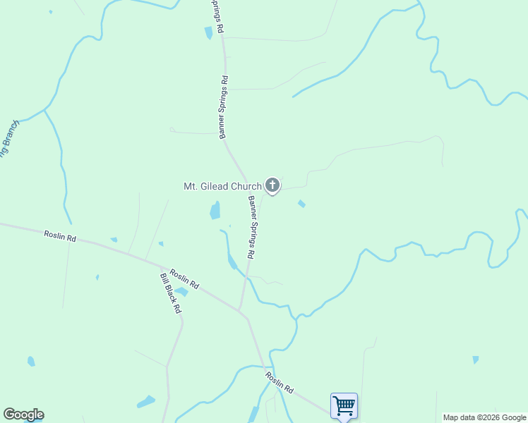 map of restaurants, bars, coffee shops, grocery stores, and more near 3179 Banner Springs Road in Jamestown