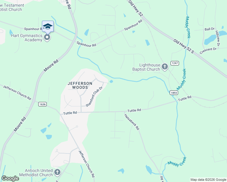 map of restaurants, bars, coffee shops, grocery stores, and more near 1067 Tuttle Road in Rural Hall