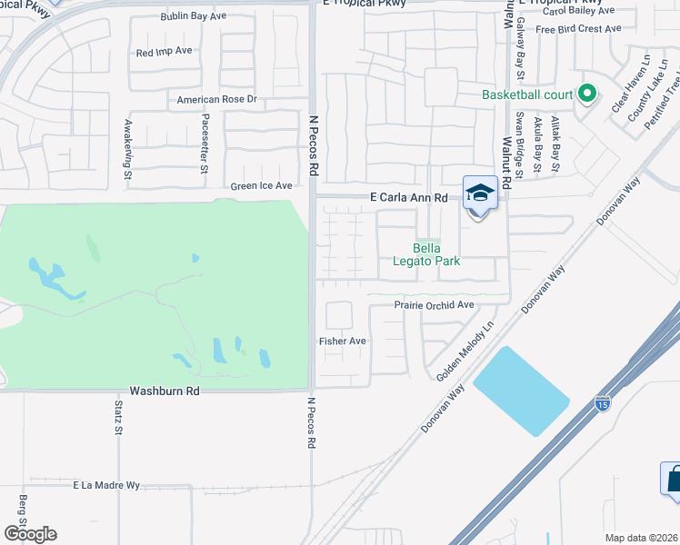 map of restaurants, bars, coffee shops, grocery stores, and more near 3525 Midnight Mist Court in North Las Vegas