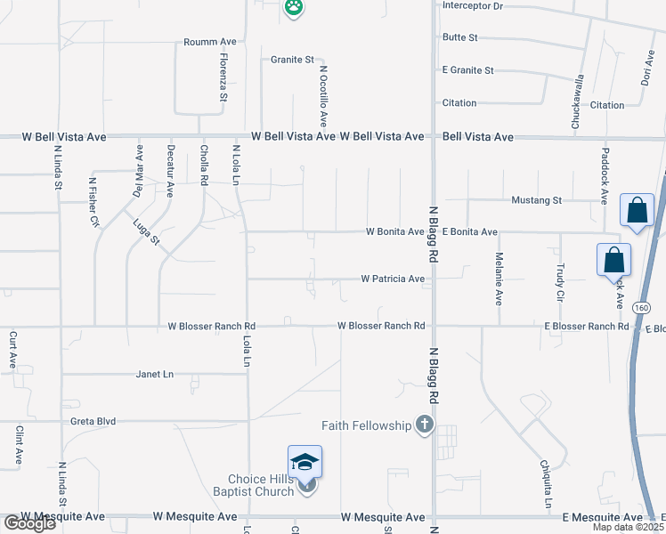 map of restaurants, bars, coffee shops, grocery stores, and more near 241 East Bonita Avenue in Pahrump