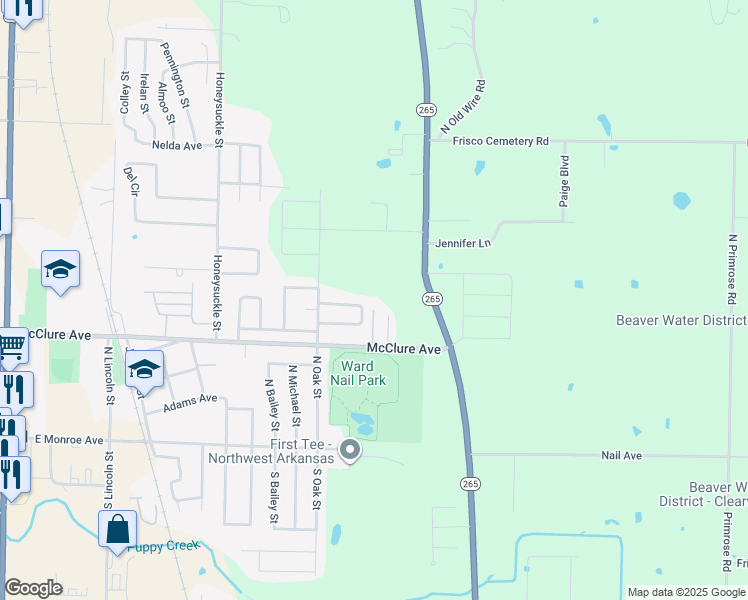 map of restaurants, bars, coffee shops, grocery stores, and more near 726 McClure Avenue in Lowell