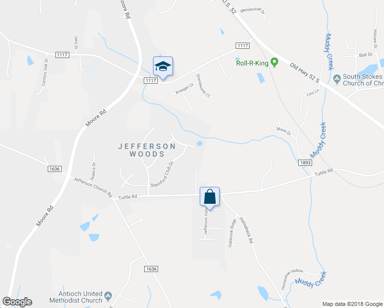 map of restaurants, bars, coffee shops, grocery stores, and more near 1048 Stamford Club Drive in Rural Hall