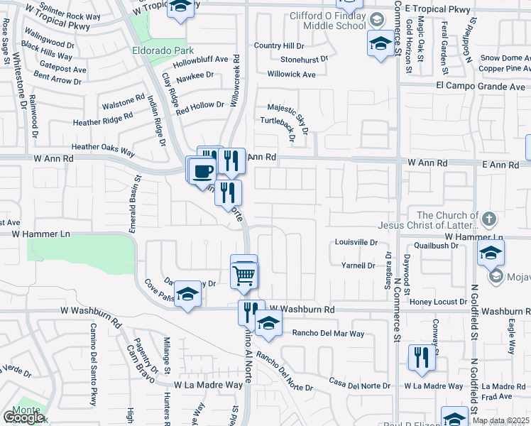map of restaurants, bars, coffee shops, grocery stores, and more near 714 Carlos Julio Avenue in North Las Vegas