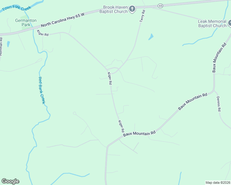 map of restaurants, bars, coffee shops, grocery stores, and more near 1429 Kiger Road in Germanton