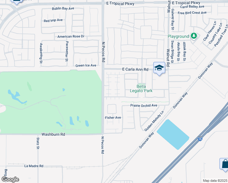map of restaurants, bars, coffee shops, grocery stores, and more near 5440 Capistrano Hills Street in North Las Vegas