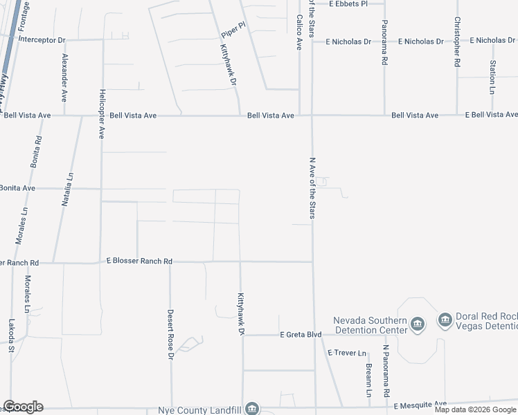 map of restaurants, bars, coffee shops, grocery stores, and more near 1561 East Bonita Avenue in Pahrump