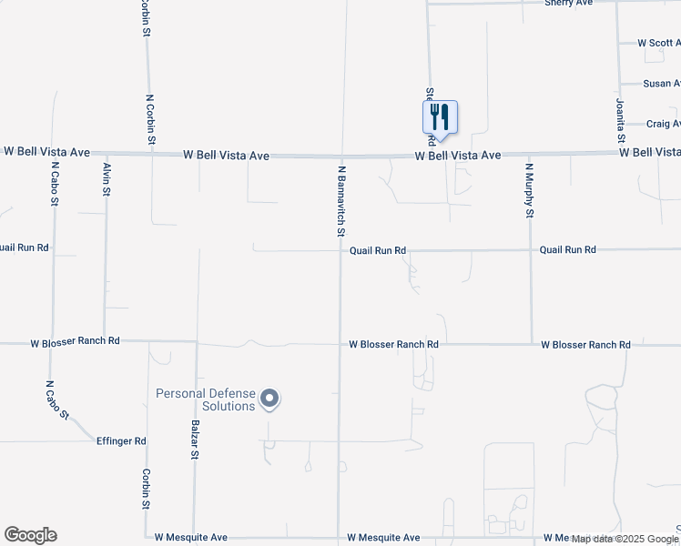 map of restaurants, bars, coffee shops, grocery stores, and more near North Bannavitch Street in Pahrump