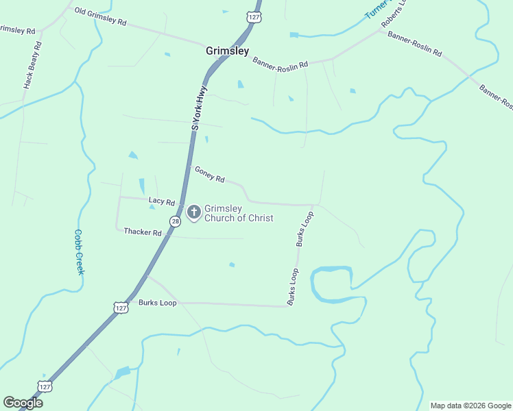 map of restaurants, bars, coffee shops, grocery stores, and more near 152 Goney Road in Grimsley