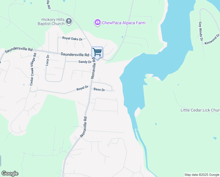 map of restaurants, bars, coffee shops, grocery stores, and more near 128 Windward Drive in Mt. Juliet